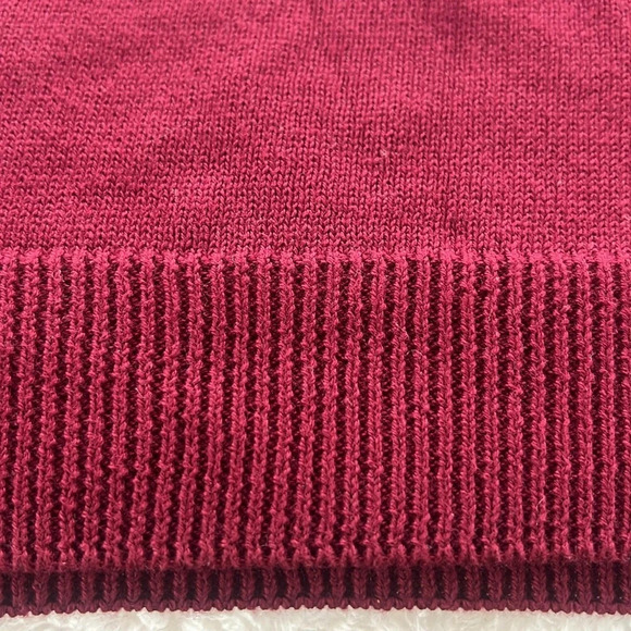 Ralph Lauren Chaps Men’s Large Burgundy 100% Cotton Crew Neck Navy / Gray NWOT - Picture 10 of 15